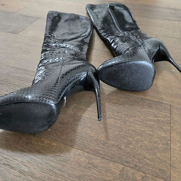 Gucci Python black boots high heel 39.5 - Picture 11 of 13